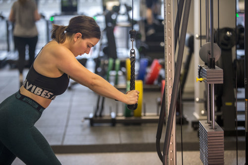 Woman resistance strength training