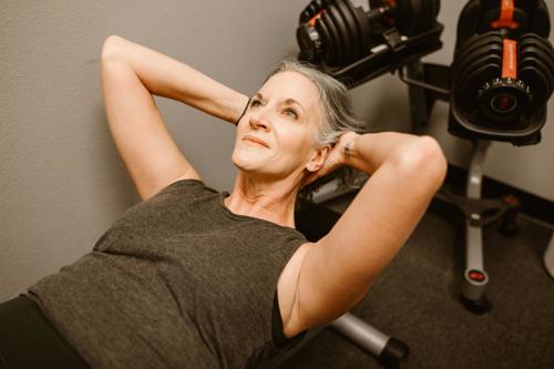 Senior woman doing a fitness workout